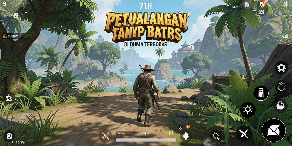 Screenshot gameplay <strong>71H</strong> menunjukkan dunia terbuka yang luas dan menakjubkan.