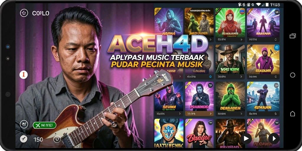 Tampilan menarik dari gameplay Music di ACEH4D.