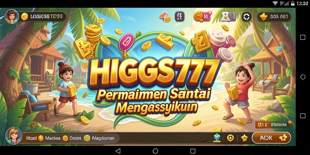 Gambar gameplay HIGGS777 yang penuh warna dan menyenangkan.
