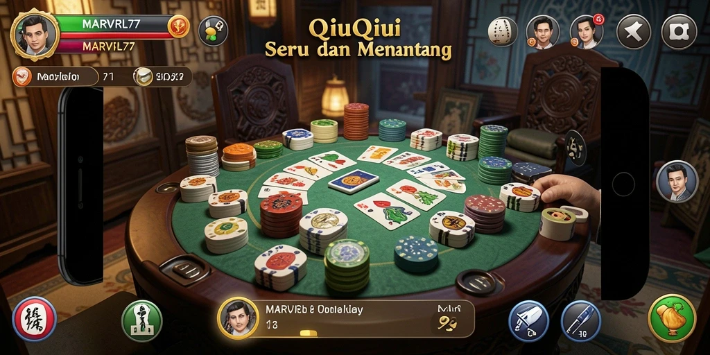 Tampilan gameplay menarik dari MARVRL77 bermain QiuQiu.