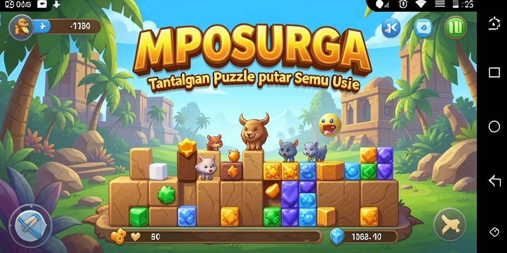 Screenshot MPOSURGA menampilkan gameplay seru dan penuh warna.