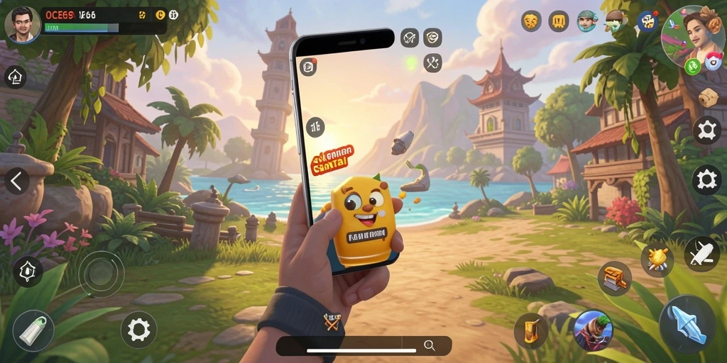 Tampilan gameplay OCE69 yang penuh warna dan menyenangkan.