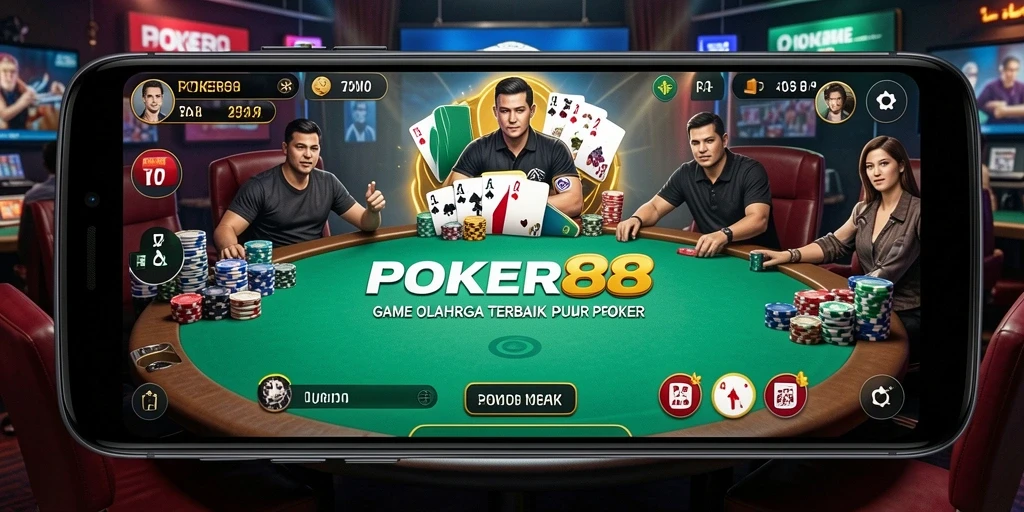 Tampilan permainan poker yang seru dan interaktif di POKER88.