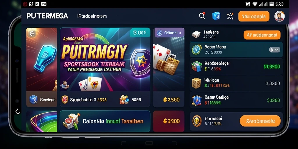 Tampilan menarik dari gameplay PUTERMEGA saat bertaruh pada olahraga.