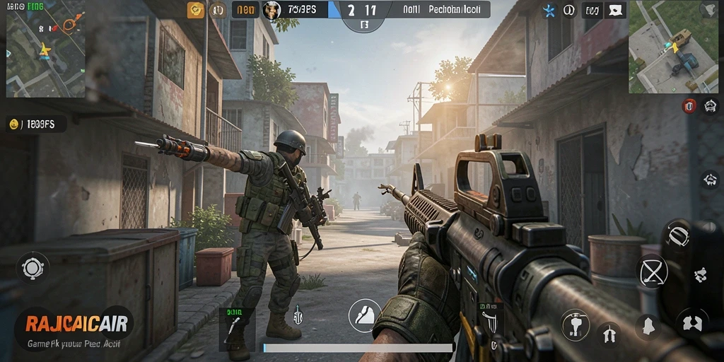 Tampilkan aksi intens dalam gameplay RAJACAIR.