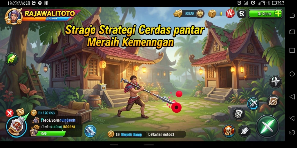 Tampilan gameplay menegangkan dari RAJAWALITOTO sebagai game strategi.