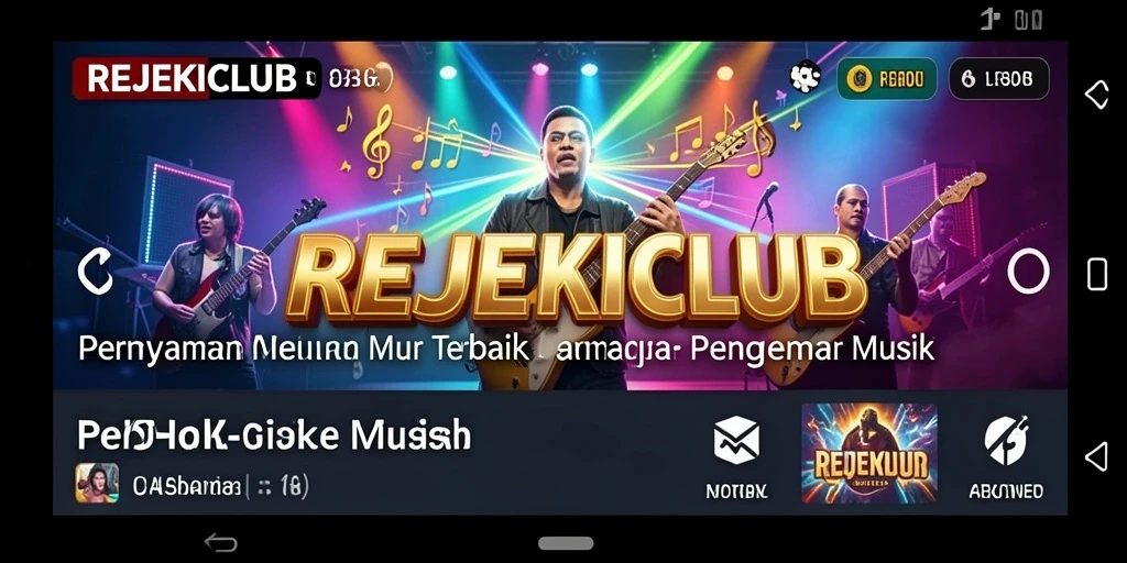 Tampilan gameplay REJEKICLUB yang penuh warna dan interaktif.