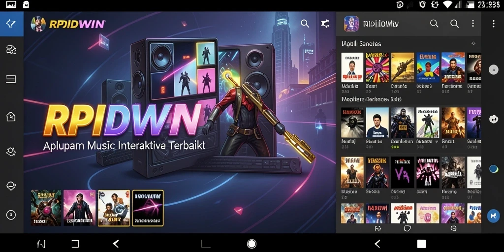 Screenshot gameplay RPIDWIN menampilkan interaksi musik yang mengasyikkan.