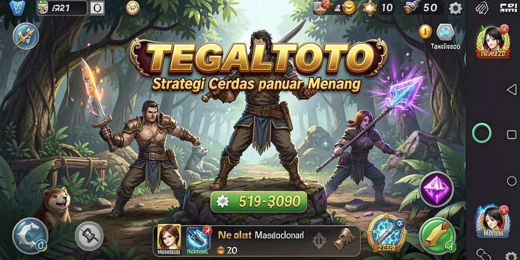 Screenshot gameplay TEGALTOTO dengan tampilan strategis yang menawan.