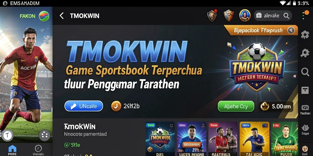 Tampilan menarik dan interaktif dari TMOKWIN dalam taruhan Sportsbook.
