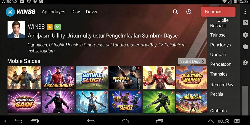 Tampilan antarmuka WIN88 yang intuitif dan user-friendly.