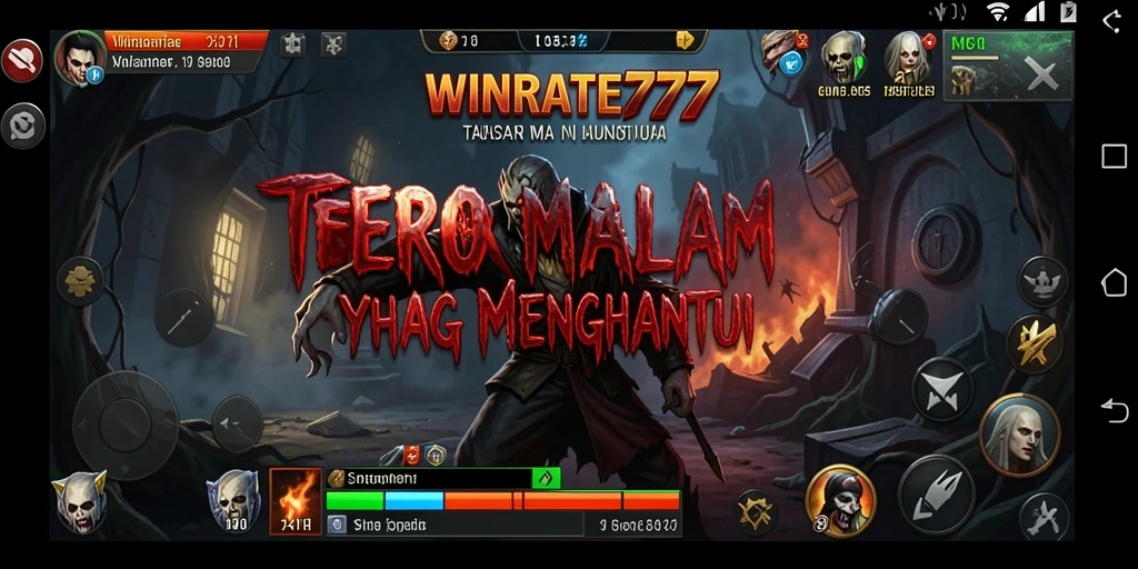 Tangkapan layar menampilkan momen menegangkan dalam permainan WINRATE777.