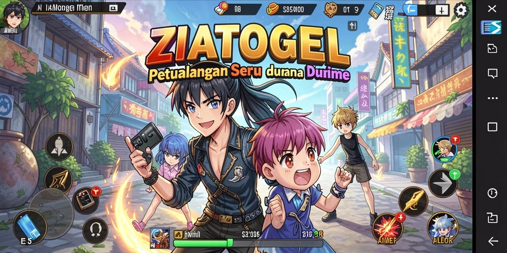 Screenshot gameplay ZIATOGEL yang menampilkan karakter anime yang menawan.